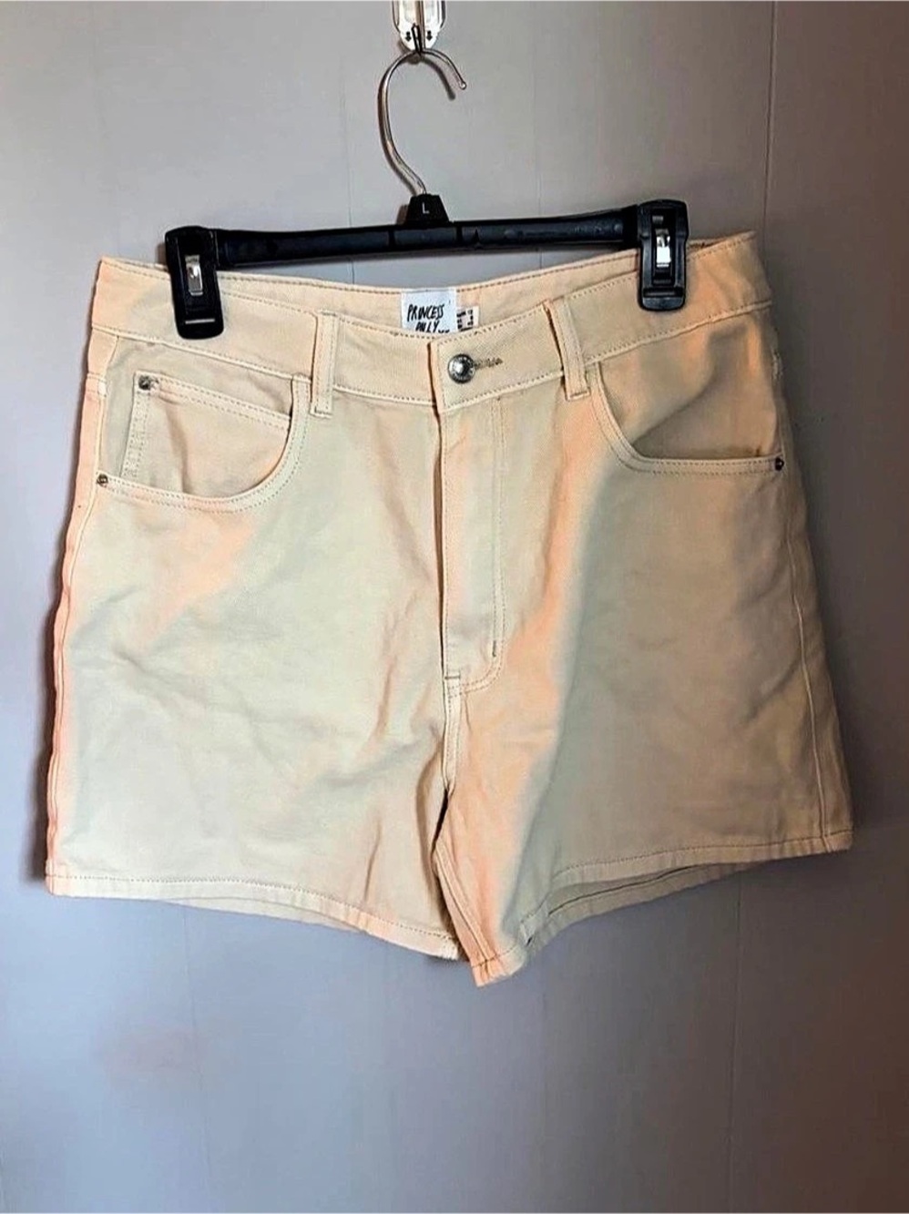 Princess Polly Women's Cream Jean Shorts Size 8 Like New